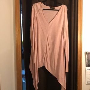 Mossimo pink asymmetrical light sweater - xl
